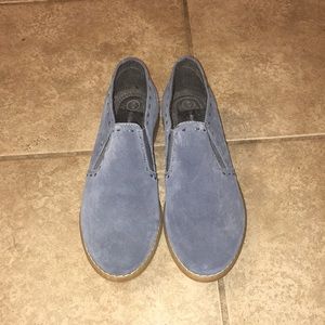 Womens hush puppy blue suede loafers